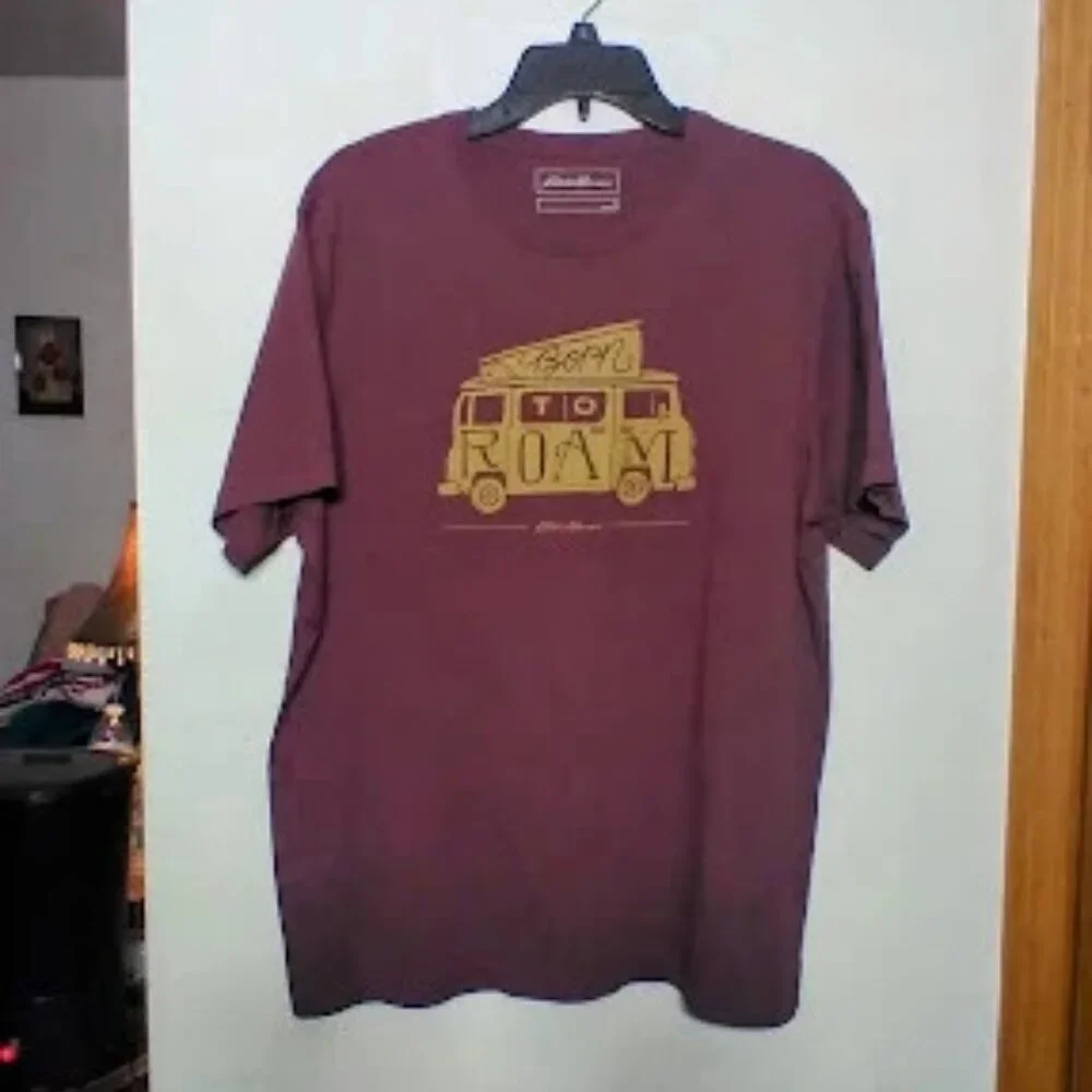 Eddie Bauer Born to Roam VW Bus 60's 70's Camper Van T-Shirt Men's Size L - Picture 10 of 10